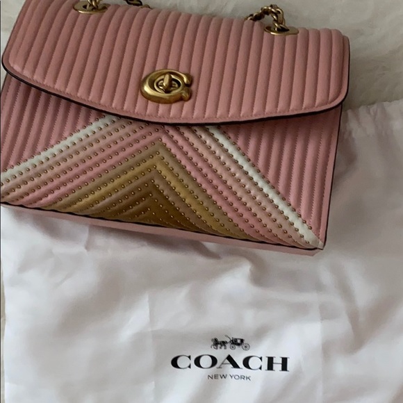 Coach Parker Colorblock With Quilting and Rivets - Picture 9 of 16